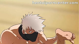 Straight ninja men dared to have anal sex with ever after other! - Kakashi X Asuma
